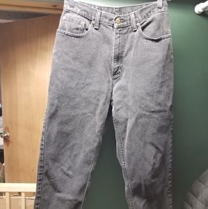 LL Bean vintage high rise mom jeans black 90s